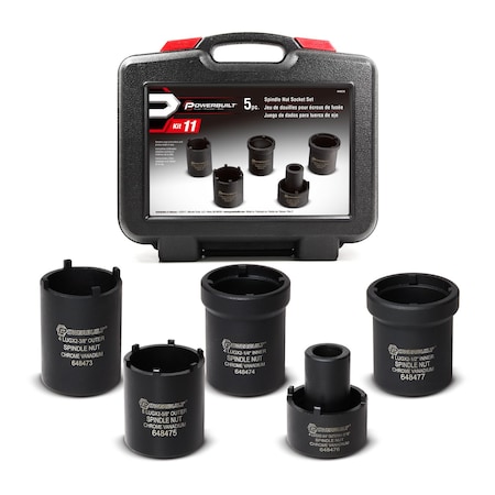 Powerbuilt Spindle Nut Socket Set Kit11 648636